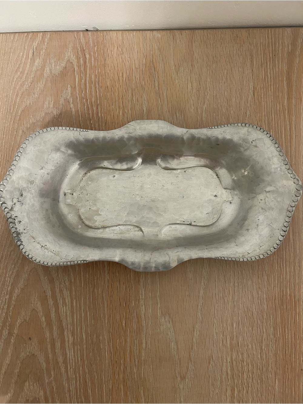 Farberware Silver Beaded-Edge Decorative Vanity Tray vintage